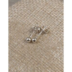 Petite Sterling Silver JCM Ball Srud Earrings NWOT